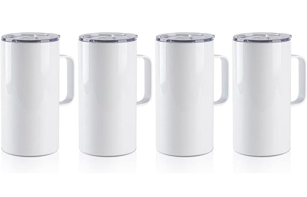 20 oz Canteen with Clear LID - Bcuz I AM Kreations