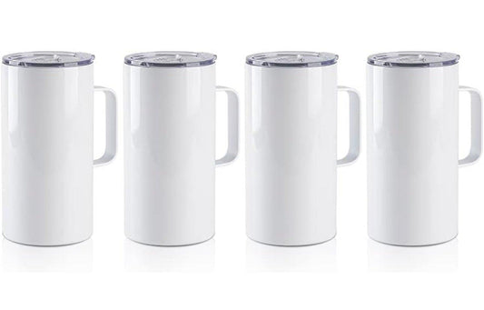20 oz Canteen with Clear LID - Bcuz I AM Kreations